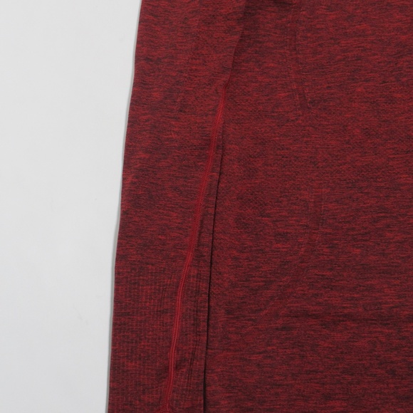 Lululemon Swiftly Tech Long Sleeve Crew Black / True Red Size 6 Silverescent - Picture 4 of 12